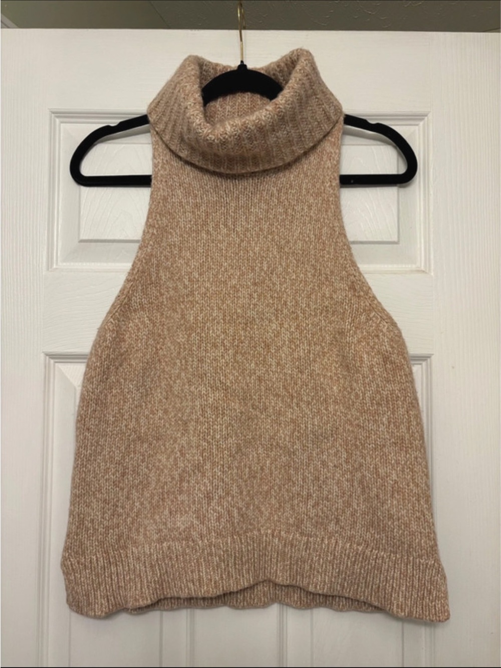 Madewell Sleeveless Turtleneck Knit Sweater - Cream